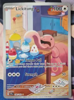 Pokemon TCG Lickitung Scarlet Violet Temporal Forces 180/162 Illustration Rare - Image 1