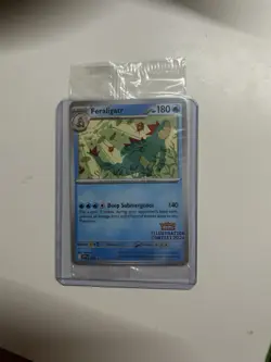 Sealed Pokemon TCG Feraligatr and Pikachu Illustration Contest 2024 Promo Card - Image 1