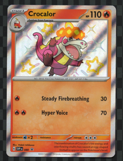 Crocalor SVP 080 Black Star Promo Shiny Holo Rare Pokemon TCG Card NM - Image 1