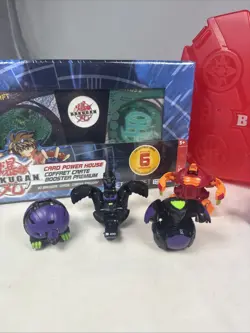 New Bakugan Battle Brawlers Card Power House Booster W/ 30 Cards & 6 Figures - Image 3