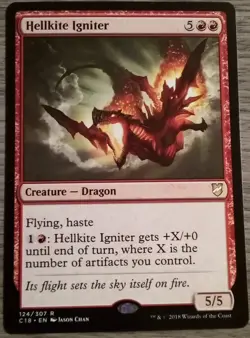 Hellkite Igniter #124/307 MTG Commander 2018 C18 Rare Near Mint - Image 1