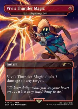 Lightning Bolt - FOIL - Final Fantasy Secret Lair SLD - MTG - Image 1