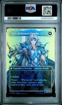 2025 MTG FF BORDERLESS-FOIL CECIL, DARK KNIGHT/CECIL, REDEEMED PALADIN PSA 10 - Image 2