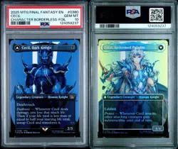 2025 MTG FF BORDERLESS-FOIL CECIL, DARK KNIGHT/CECIL, REDEEMED PALADIN PSA 10 - Image 3