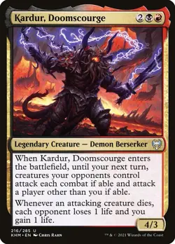 Kardur, Doomscourge #216/285 MTG Kaldheim KHM Uncommon Near Mint - Image 1