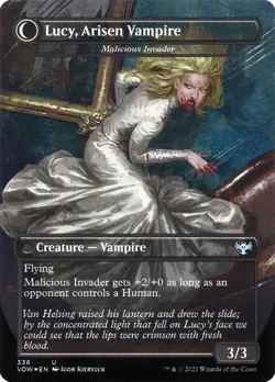Lucy Westenra/Innocent Traveler #336 MTG Crimson Vow VOW Borderless Uncommon NM - Image 2