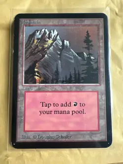 MTG (Magic: The Gathering) Alpha Mountain (MP) - Image 1