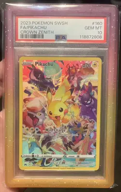 Pokemon Pikachu Crown Zenith Secret Rare Full Art #160 PSA 10 GEM MINT 💎 - Image 1