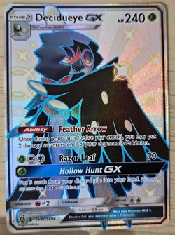 Decidueye GX SV47/SV94 Hidden Fates Ultra Rare Shiny Vault Pokemon Card - Image 1