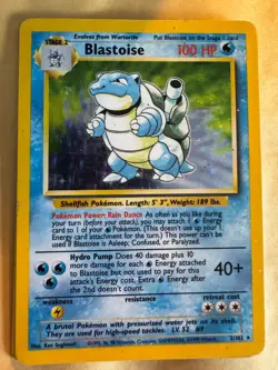Pokemon TCG Blastoise 2/102 Holo Rare Base Set Card WOTC 1999 - Image 1
