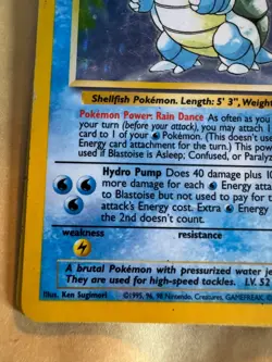 Pokemon TCG Blastoise 2/102 Holo Rare Base Set Card WOTC 1999 - Image 5