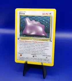 ITALIAN Ditto 3/62 1st Edition Fossil Set Holo Rare Pokemon Card 1999 WOTC TCG - Image 3