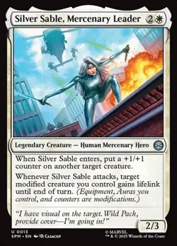 Silver Sable, Mercenary Leader SPM NM MTG - Image 1