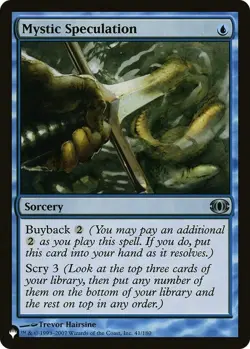 Mystic Speculation - The List Light Play, English Magic the Gathering MTG The Li - Image 1