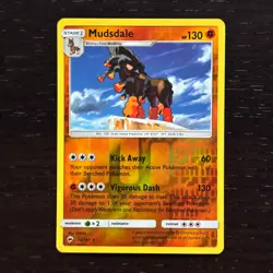 Mudsdale 78/147 Pokemon Burning Shadows Sun & Moon Reverse Holo Rare Card NM - Image 1