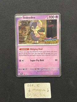 Pokemon Surging Sparks - Indeedee - SVP 154 - Built & Battle Stamped PROMO -M/NM - Image 1