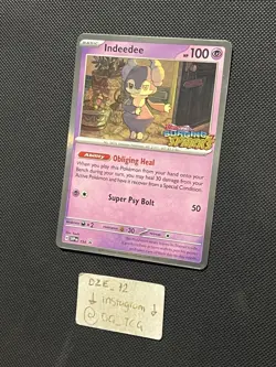 Pokemon Surging Sparks - Indeedee - SVP 154 - Built & Battle Stamped PROMO -M/NM - Image 3