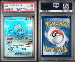 2024 POKEMON PAF EN-PALDEAN FATES SPECIAL ILLUSTRATION RARE #232 MEW EX PSA 10 - Image 1