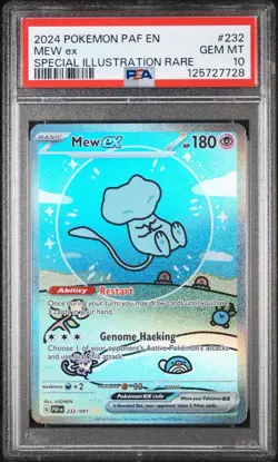2024 POKEMON PAF EN-PALDEAN FATES SPECIAL ILLUSTRATION RARE #232 MEW EX PSA 10 - Image 2