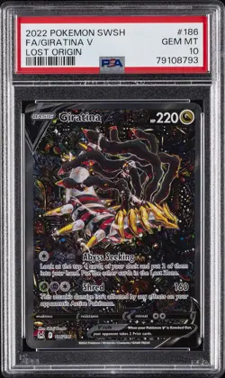 2022 POKEMON SWORD & SHIELD LOST ORIGIN #186 FULL ART/GIRATINA V PSA 10 - Image 1