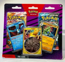 POKEMON TCG: BLISTER (2) Booster Packs~3 FOILS-Articuno-Zapdos-Tyranitar *NEW* - Image 3