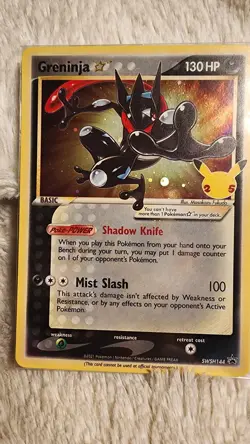 SEALED Pokemon Greninja Gold Star Holo Promo Black Star SWSH144 Celebrations - Image 1
