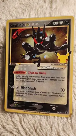 SEALED Pokemon Greninja Gold Star Holo Promo Black Star SWSH144 Celebrations - Image 3