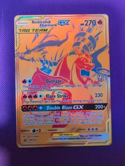 Pokemon Reshiram & Charizard GX SM247 Sun & Moon Black Star Promo - NM - Image 1