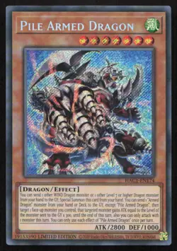 Yu-Gi-Oh #HAC1-EN174 Pile Armed Dragon Secret Rare (Limited Edition) - Image 1