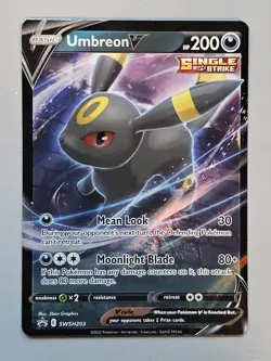 Umbreon V SWSH203 Sword & Shield Promo Pokemon Card - Image 1