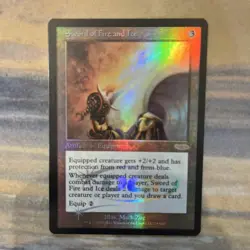 mtg sword of fire and ice old frame foil judge award promo - Image 1
