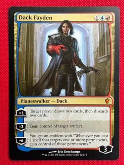 MTG Dack Fayden + Emblem (2 Cards) Conspiracy Magic - NM - Image 1