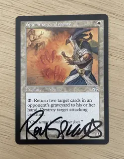 VTG 2002 MTG Magic The Gathering Card Spurnmage Advocate Creature Nomad Signed - Image 1