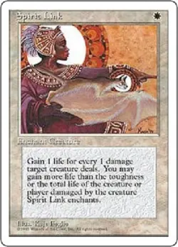 MTG magic 1x Spirit Link (M/NM) 4th edition - Image 1
