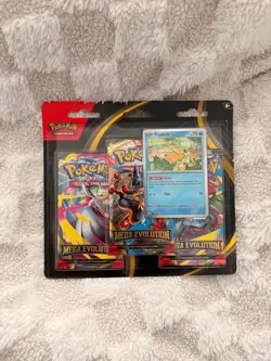 Pokemon TCG: Mega Evolution - Blister 3 Pack - Psyduck - Sealed - In Hand - Image 1