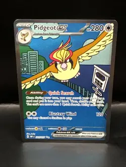 Pokemon TCG Pidgeot ex 225/197 Special Illustration Rare Obsidian Flames NM/M - Image 2