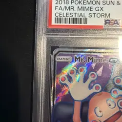 PSA 8 2018 Pokemon Sun & Moon Mr. Mime GX Celestial Storm Graded #156 - Image 5