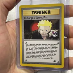 Pokemon Card Gym Challenge Unlimited Lt. Surge's Secret Plan 107/132 LP+ Vintage - Image 2