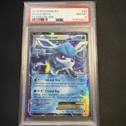 PSA 8 Glaceon EX Holo 2016 Fates Collide 20/124 Pokemon TCG Graded - Image 1