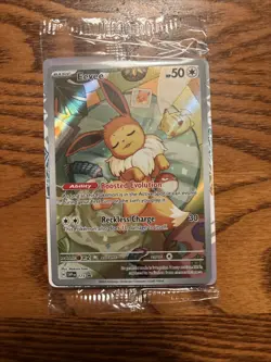 Pokemon TCG Eevee - 173 SVP Prismatic Evolutions ETB Promo Card Pack SEALED - Image 1