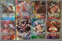 One Piece TCG 8 Card Lot Alt Arts SEC RARE ALL MINTY LUFFY EUSTASS NEWGATE BETTY - Image 1