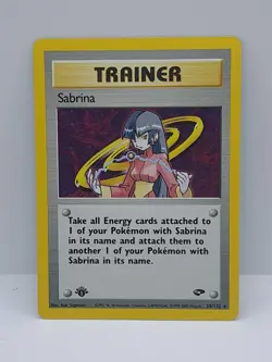 Sabrina - 20/132 - Pokemon Gym Challenge 1st Edition Holo Rare Card WOTC - Image 1