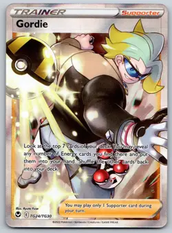 Gordie TG24/TG30 SWSH12: Silver Tempest Trainer Gallery NM Pokemon Card TCG - Image 1