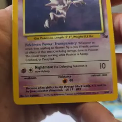 haunter 6/62 Fossil Holo Rare Pokemon card nm - Image 3