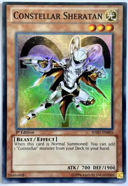 HA07-EN005 Constellar Sheratan - Super Rare 1st Edition Near Mint YuGiOh Card - Image 1