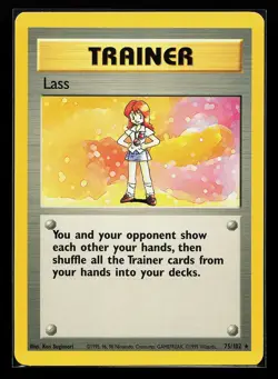 Lass 75/102 Rare Base Set Pokemon Card - Image 1