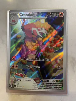 Crocalor 202/193 Paldea Evolved Illustration Rare Holo Pokemon Card TCG NM - Image 1