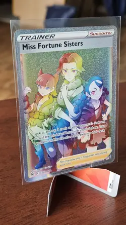 Pokemon TCG Miss Fortune Sisters 209/196 Lost Origin Secret Rare Holo Card - Image 2