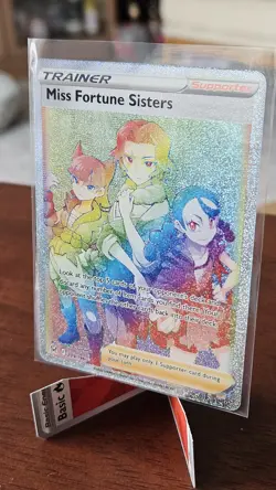 Pokemon TCG Miss Fortune Sisters 209/196 Lost Origin Secret Rare Holo Card - Image 3