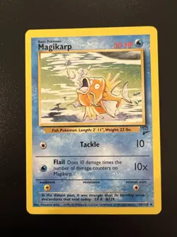Magikarp 50/130 Base Set 2 2000 Pokemon Card Uncommon NM - Image 1
